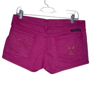✨Lux✨ Citizens of Humanity #912 Skull & Bunny (98% Cotton) Pink Denim Shorts